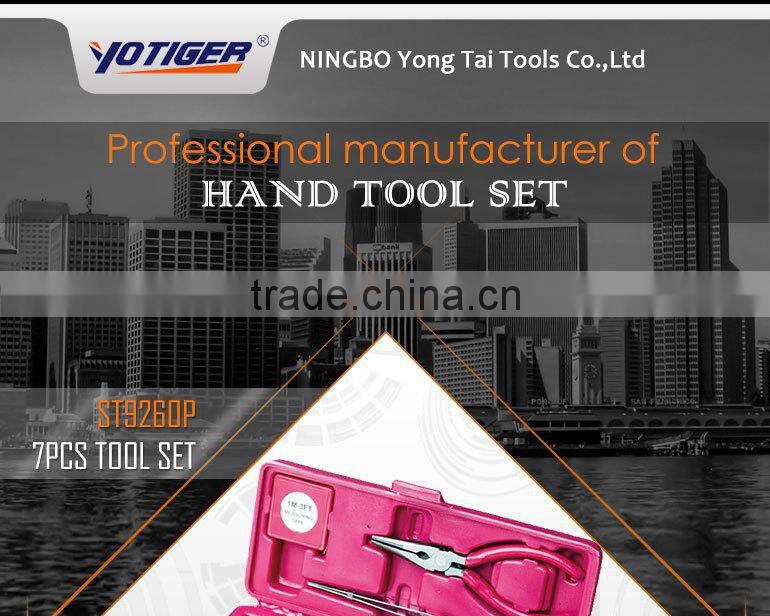 7pcs Combine Pink Home Appliance Repair Hand Work Tools Kit Set