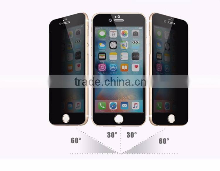 For iPhone 6/6S Plus Privacy Anti-Spy Glass Screen Protector,0.3mm 9H Anti-Scratch Anti-Fingerprint with Retail Packaging
