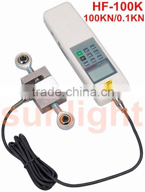 Digital Push and Pull Force Meter Force Instrument N/KG/LB 0-100KN RS232 External Sensor HF-100K