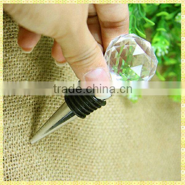 Luxurious Crystal Stainless Steel Wine Bottle Stopper For Table Centerpieces
