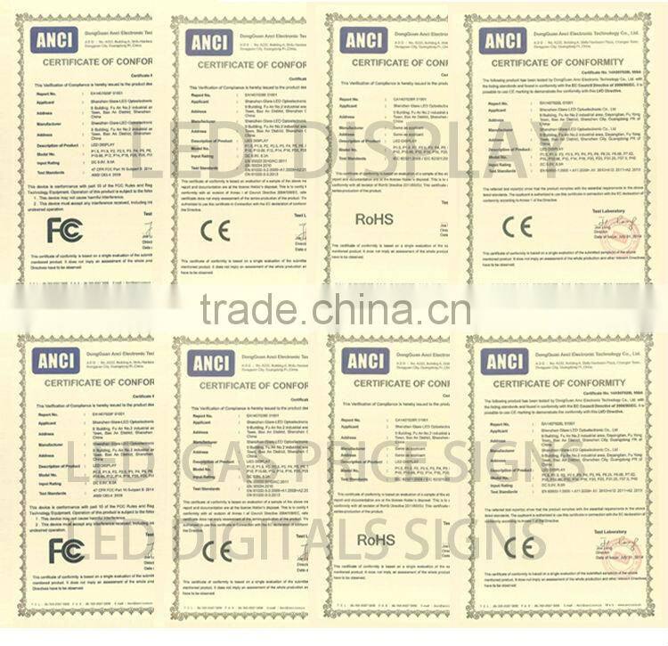 High brightness full color led outdoor digital rental display for chrismas