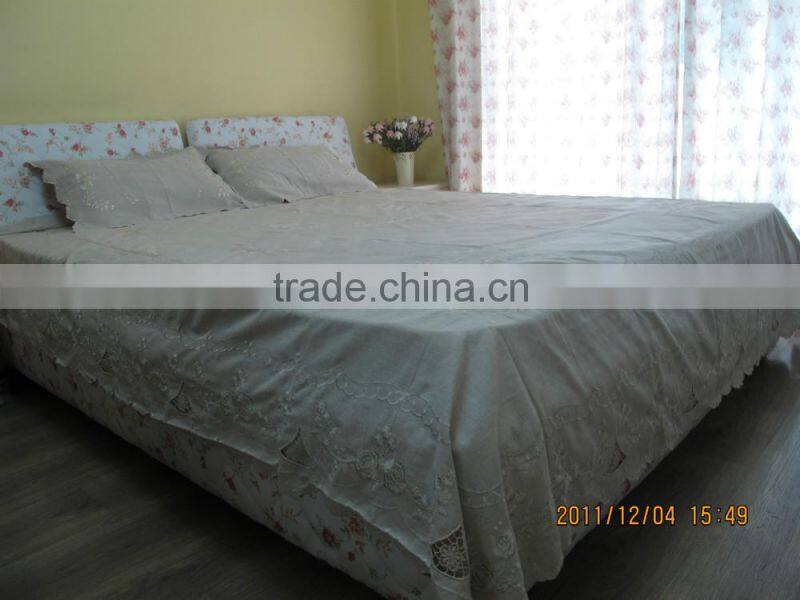 240x260 100%linen handmade bedsheet