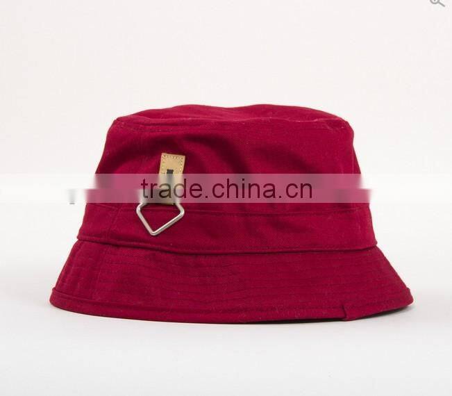 2014 custom your logo plain white cotton bucket hat