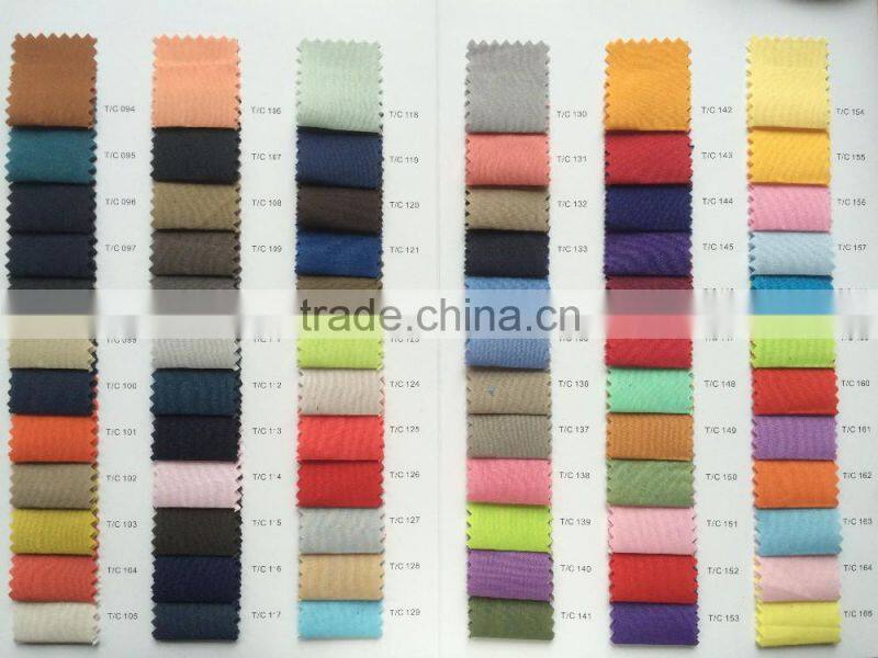 Shaoxing factory price TC 80%polyester 20%cotton dye fabric for pocket lining fabric