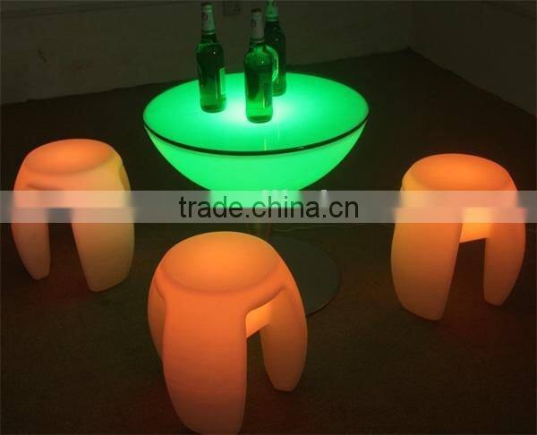 Mutli color change plastic LED Illuminated Round Table