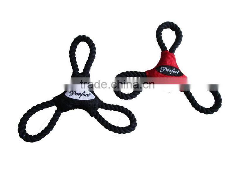 squeaky oxford fabric dog chew toy with rope