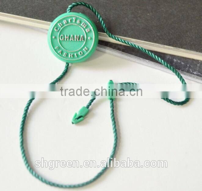 High quality auto-locked plastic string tag for jewelry