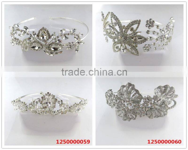Trendy America style flower pearl lady crown