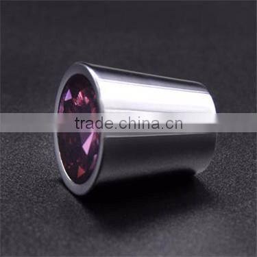 Amethyst Antique Brass Interior Drawer Glass Knob with Metal Base