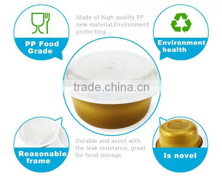 Custom cheap disposable round plastic bowl with lid China