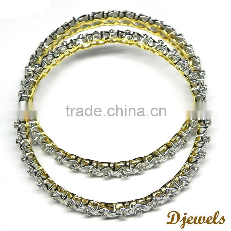 Diamond Bangles, Latest Designer Bangles, Fancy Diamond Bangles, 14K Gold Bangles