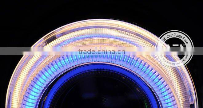 NEWEST!Integrated structure double angel eyes bi-xenon projector lens,all in one for headlight