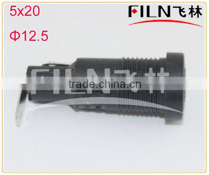 R3-11 black in-line fuse holder 5*20 12.5mm install hole