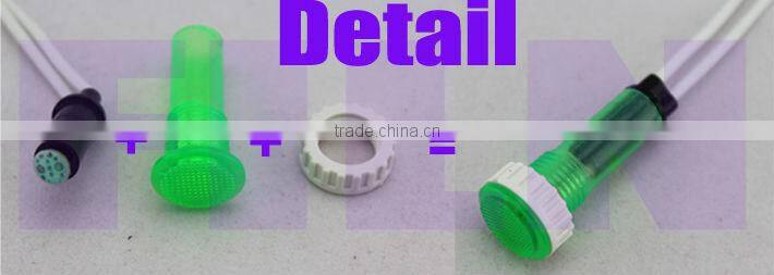 FILN 10mm plastic Green 220V, 100pcs per bag indication lamp