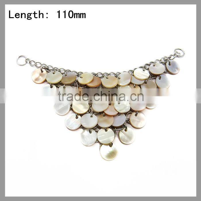 Fashion Lady Shoe Decoration Shell Metal Shoe Chains