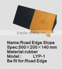 black rubber road edge slope