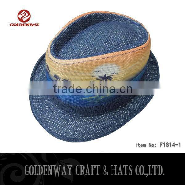 Factory Supply Women Light Blue Fedora hats