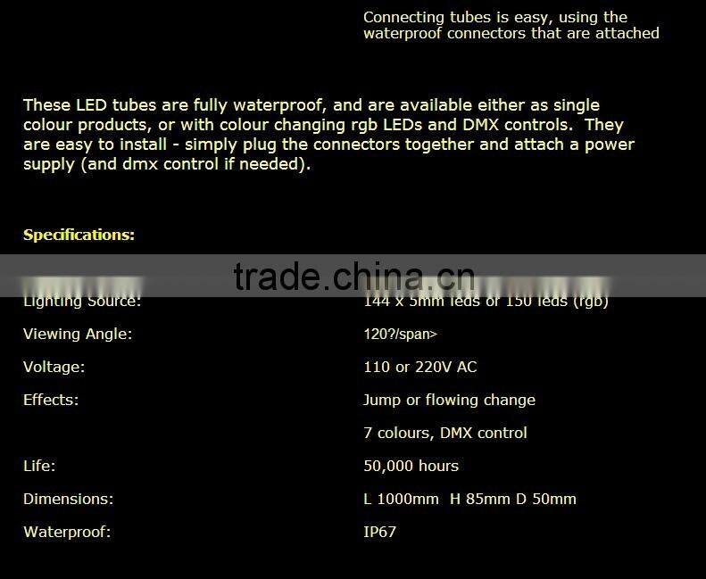 High quality Barrier tube waterproof ip65 led hurdle lamp Guardrail tube 4tube china with outdoor /indoor decoration tube lights