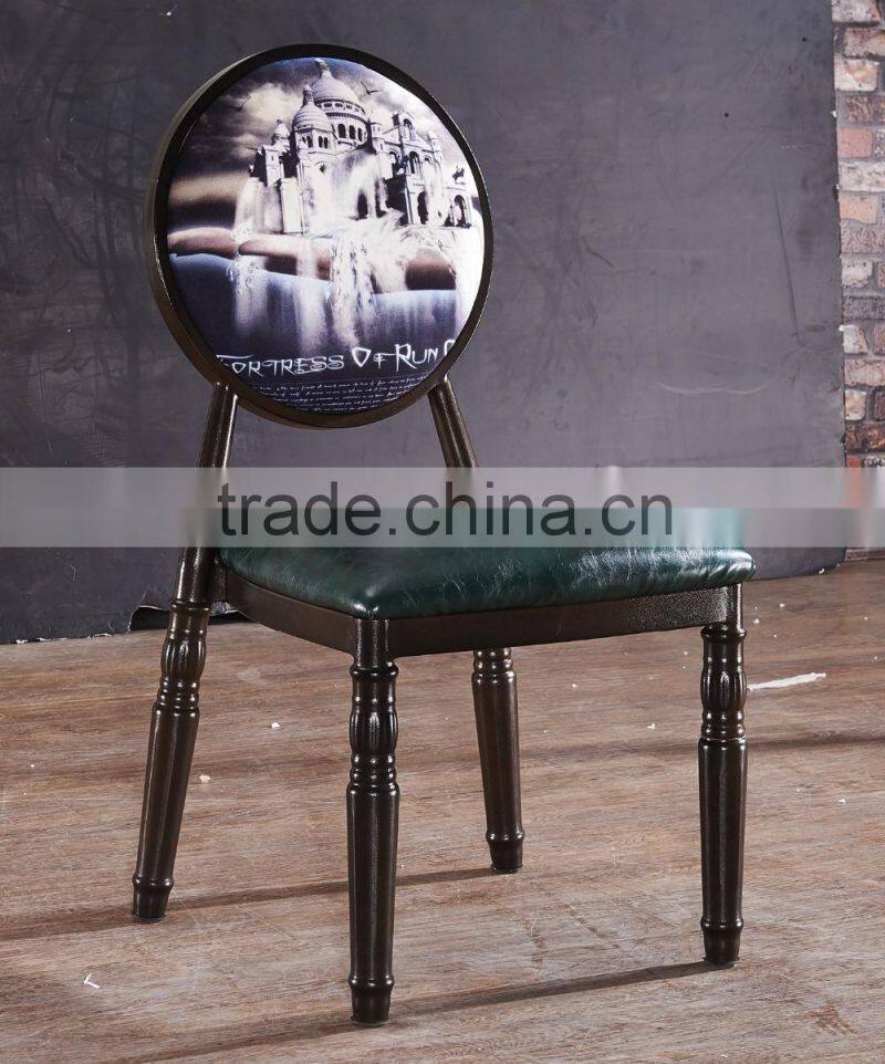 theme furniture iron stacking resturant banquet chair BHT107