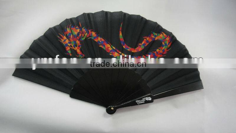 promotion plastic with fabric fan