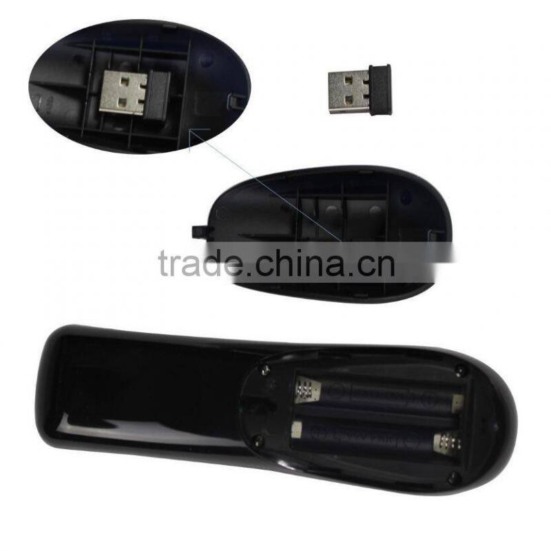 Gyroscope Mini Fly Air Mouse Keyboard T2 2.4G Wireless 3D Remote Sensing Air Mouse Gaming mouse gamer