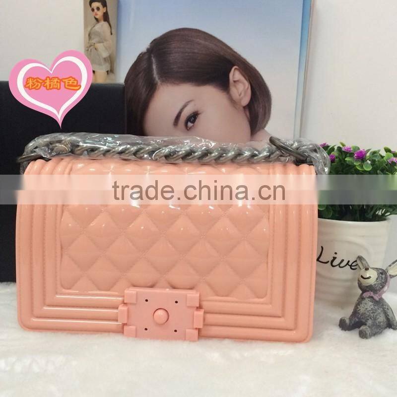 Xianjian Factory Quilted Candy Silicone Jelly Shoulder Bag (BGJB017)