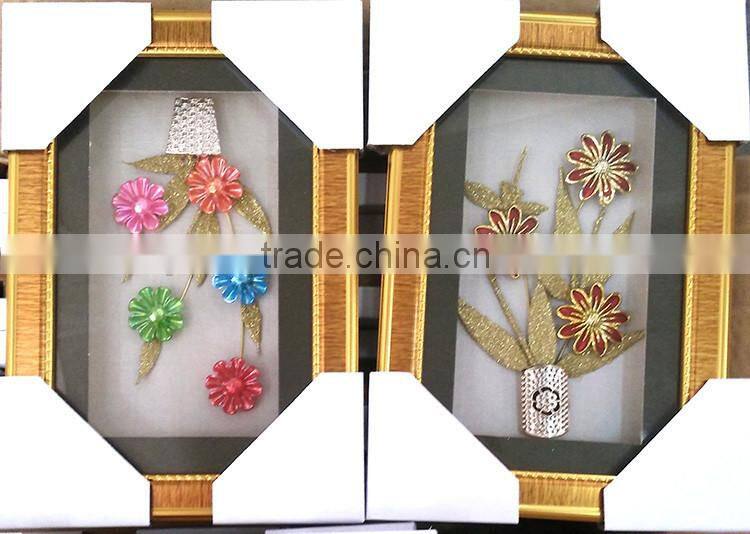 2016 Hot Sell Square Photo Frames Wholesale Photo Frame With Golden Rim