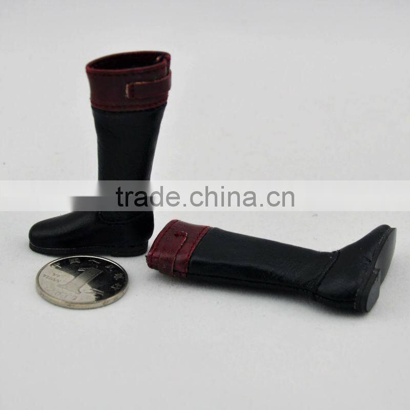 1/4 black BJD Shoes Back Zip for dolls