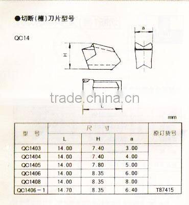 factory supply cnc machine parting grooving carbide inserts
