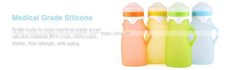 China supplier custom logo FDA silicone reusable toddler food pouches