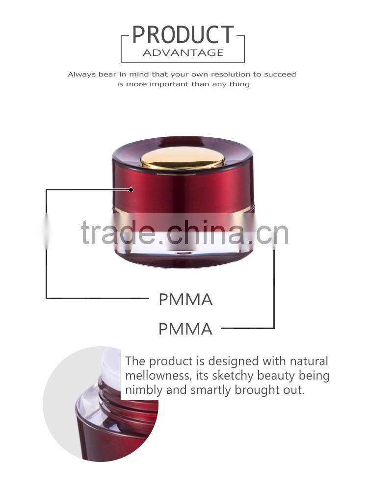 Hot square clear wholesale empty natural round shaped acrylic cosmetic jar