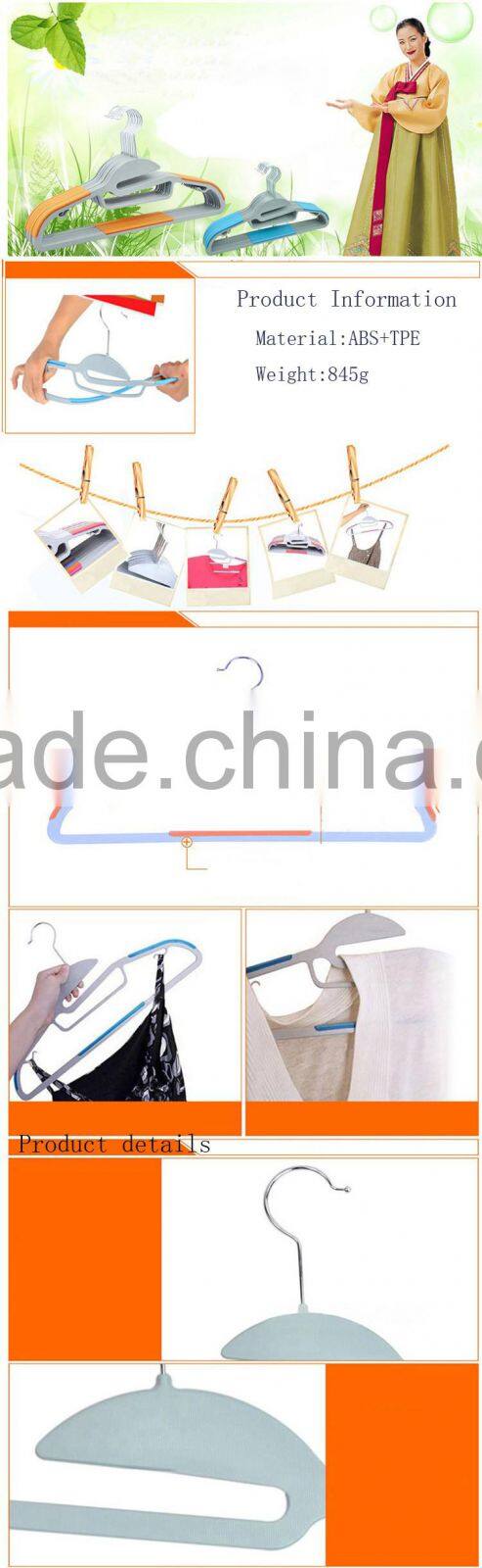 anti-slip laundry clothes hanger/closet clothes hanger hook package of 10 pcs-green