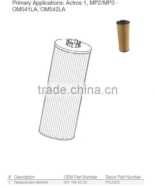 High quality Truck Diesel Engine OEM Oil Filter 6061800009