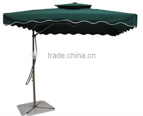 green steel hanging umbrella with double roof UBM00010