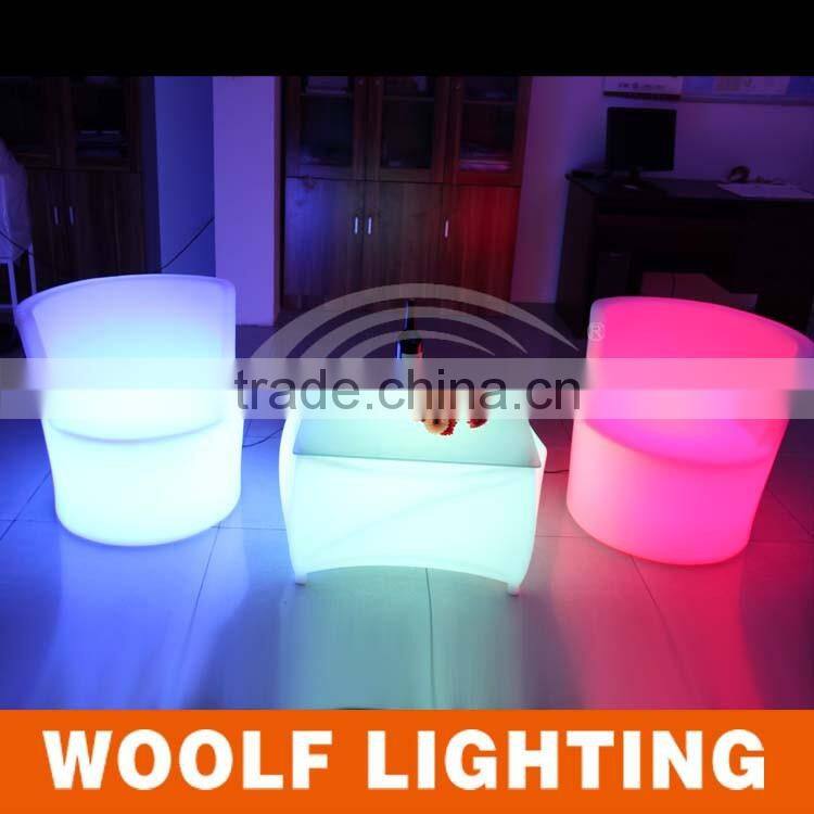 Practical Half Winged Illuminated Shining LED Coffee Chair