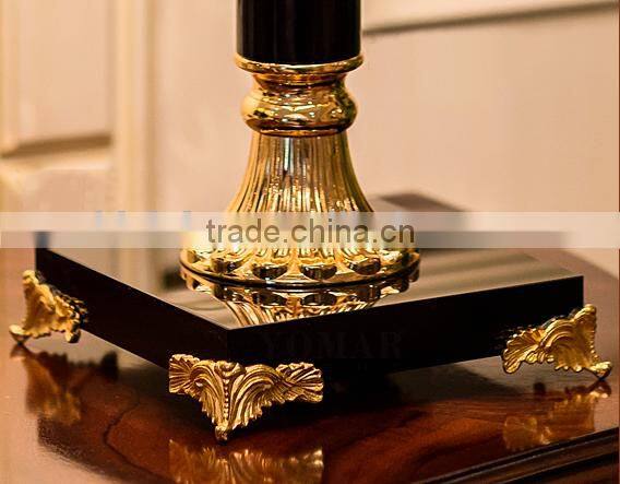 Home electrical appliance black color crystal table lamp with lampshade