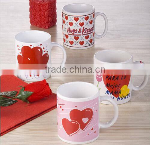Haonai hot sale 11oz high quality Grade A white mugs coated sublimation mug for wholesale low price