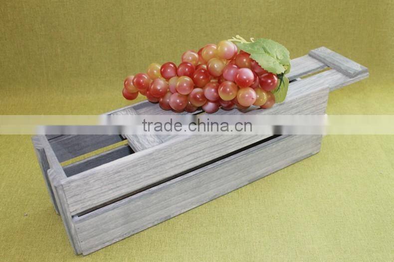 Vintage handmade cheap wooden wine bottle gift packing laths boxes with slide lid