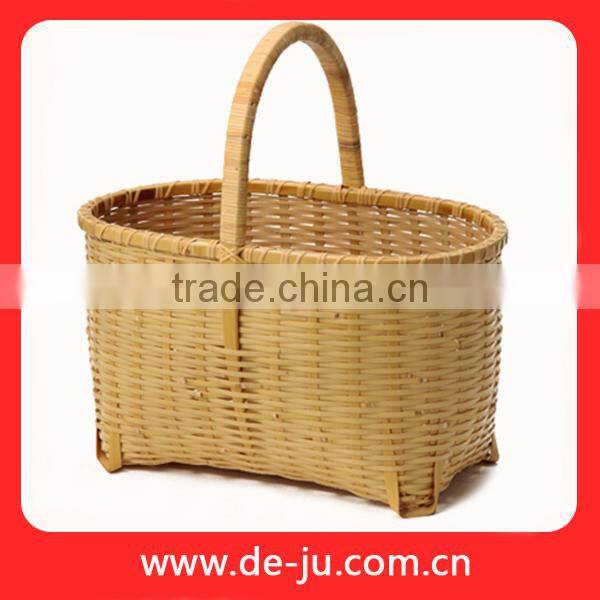 Professional Cheap Rectangular Bread Bamboo Picnic Basket