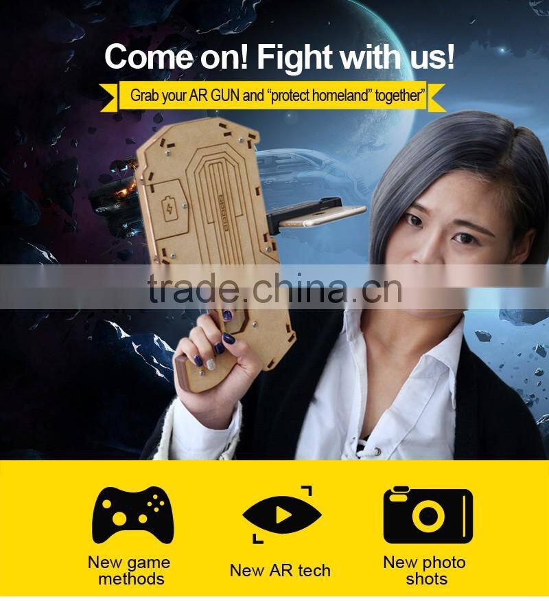 wholesale bluetooth funny Ar gun wooden toy 3d Ar gun game