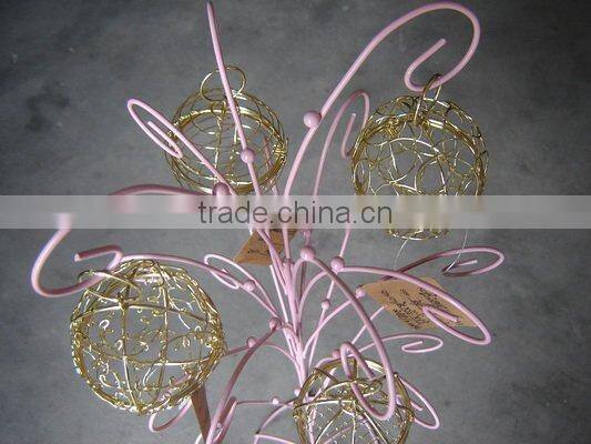 Pink wire hanging rack