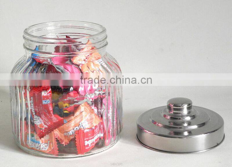 personality glass bell jars with screw tin top lid