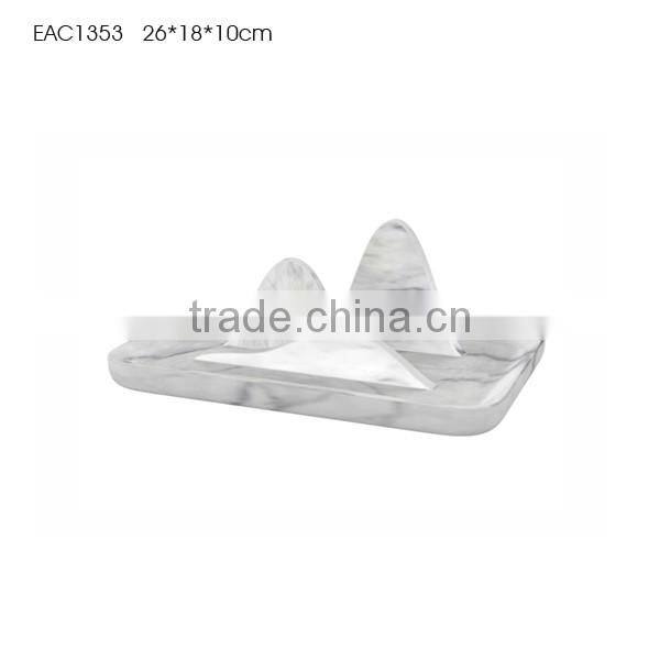 Multi-function concrete office desk organizer/ phone holder / ipad holder