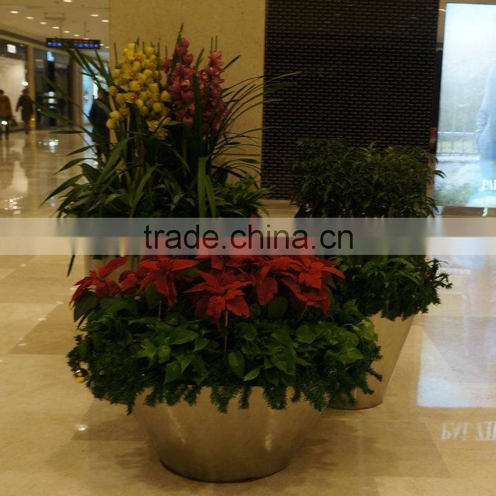 Modern gold frp planter