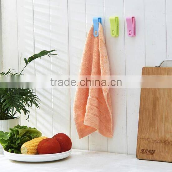 new product plastic kitchen towel holder clip wall-mount towel rack with stick