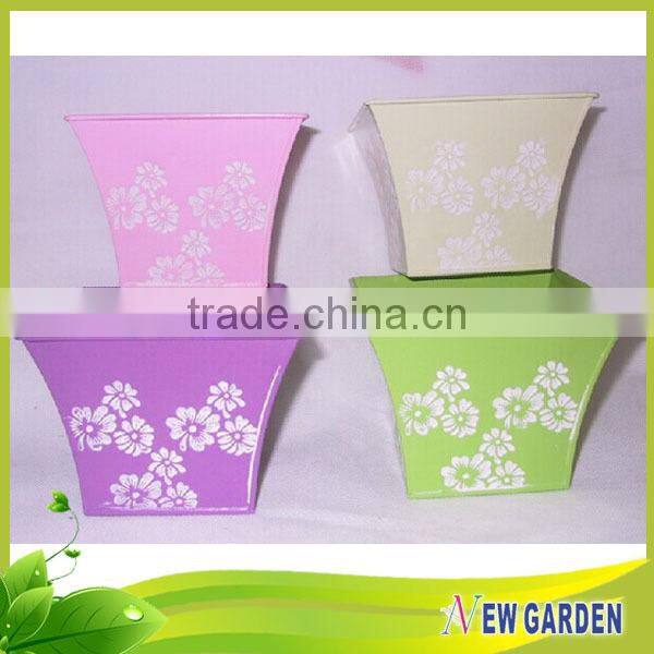 Different Sizes/Shapes Office Desk Flower Pots In Colorful Customize Design