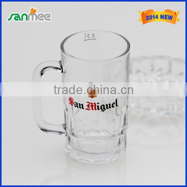 Stable machine prssed glasses beer mug for bar use