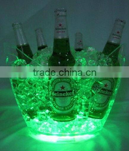 plastic LED 39pcs RBG color changing Barware clear acrylic ice bucket