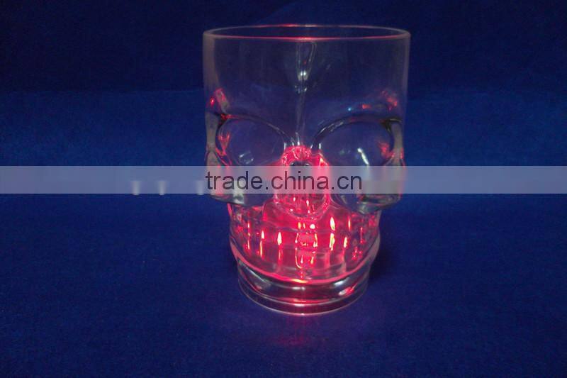 LED RBG flashing plastic acrylic skull cup mug Halloween party decorations
