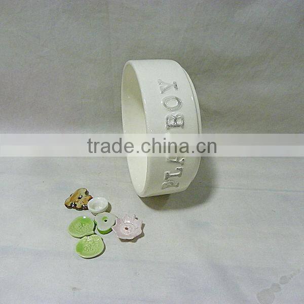 Wide Ceramic Dog Bowl